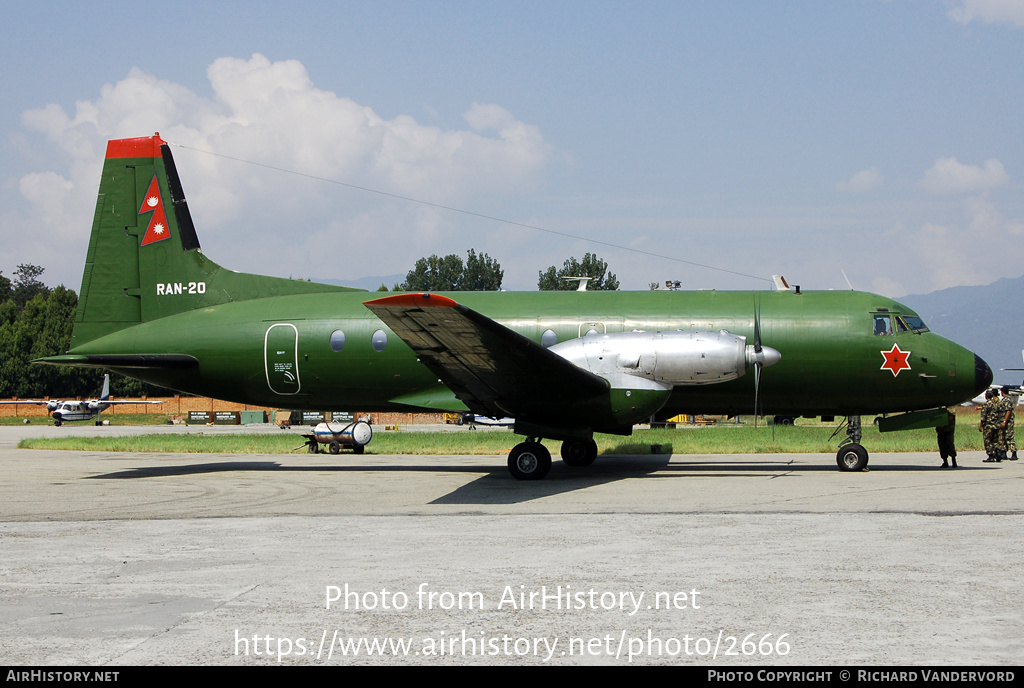 Aircraft Photo of RAN-20 | Hawker Siddeley HS-748 Srs2A/271LFD | Nepal - Army | AirHistory.net #2666