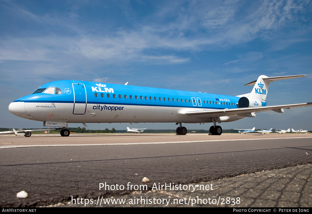 Aircraft Photo of PH-OFA | Fokker 100 (F28-0100) | KLM Cityhopper | AirHistory.net #2838