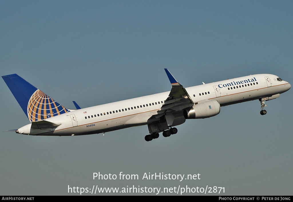 Aircraft Photo of N14106 | Boeing 757-224 | Continental Airlines | AirHistory.net #2871