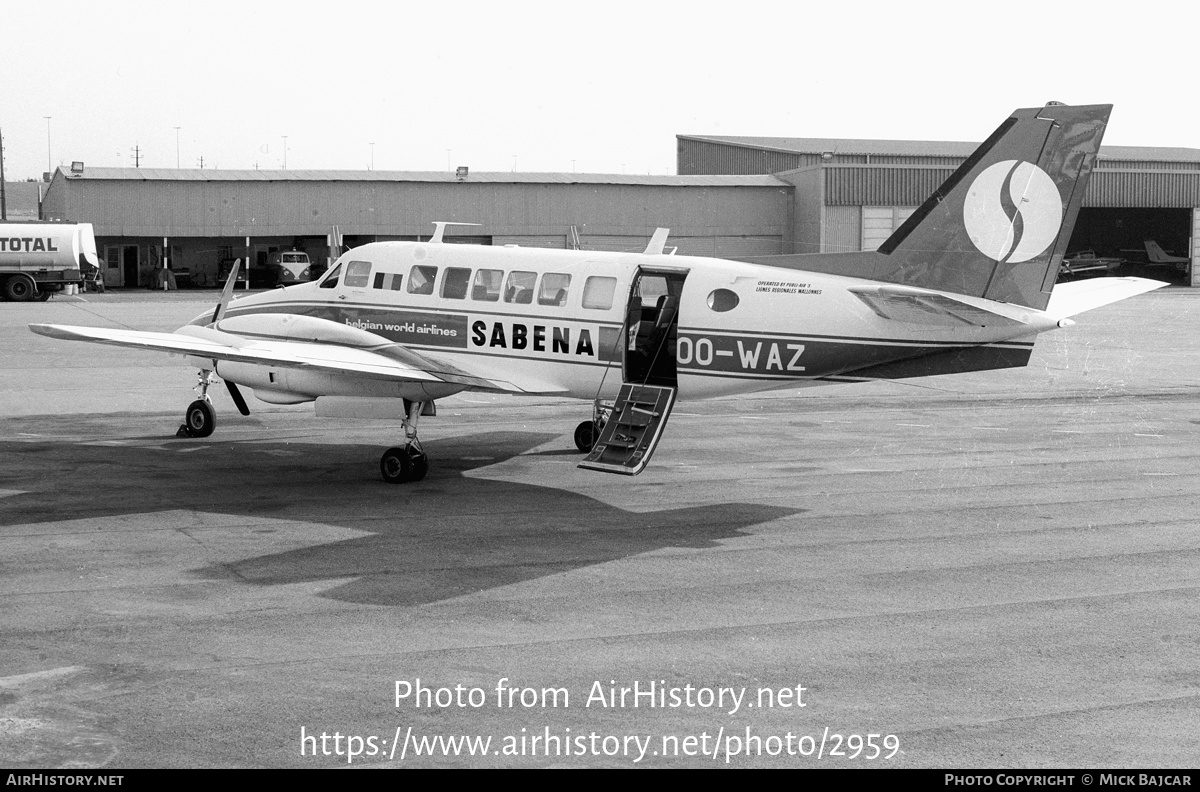 Aircraft Photo of OO-WAZ | Beech 99 Airliner | Sabena | AirHistory.net #2959