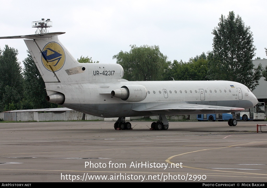 Aircraft Photo of UR-42317 | Yakovlev Yak-42 | Lviv Airlines | AirHistory.net #2990