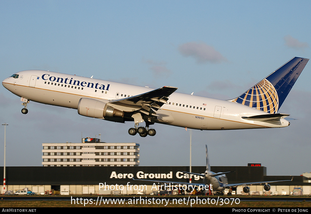 Aircraft Photo of N76151 | Boeing 767-224/ER | Continental Airlines | AirHistory.net #3070