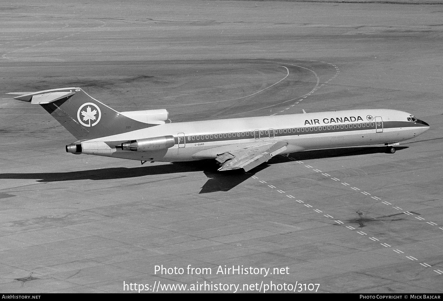 Aircraft Photo of C-GAAD | Boeing 727-233/Adv | Air Canada | AirHistory.net #3107