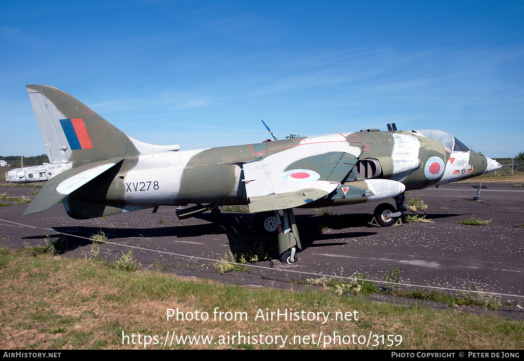 Aircraft Photo of XV278 | Hawker Siddeley Harrier GR1 | UK - Air Force | AirHistory.net #3159