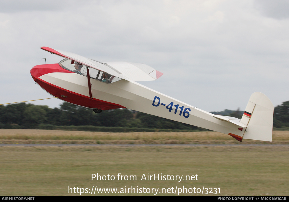 Aircraft Photo of D-4116 | Schleicher Ka-4 Rhönlerche II | AirHistory.net #3231