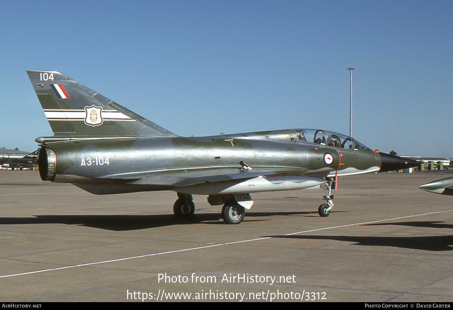 Aircraft Photo of A3-104 | Dassault Mirage IIID | Australia - Air Force | AirHistory.net #3312