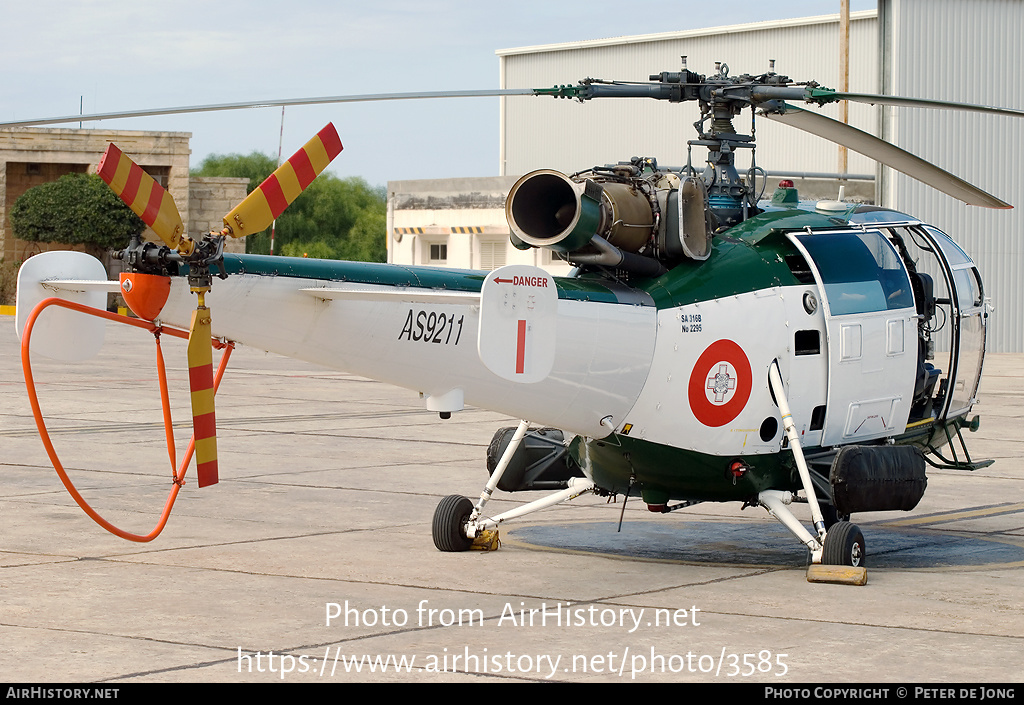 Aircraft Photo of AS9211 | Aerospatiale SA-316B Alouette III | Malta - Air Force | AirHistory.net #3585