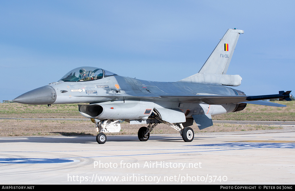 Aircraft Photo of FA-136 | General Dynamics F-16AM Fighting Falcon | Belgium - Air Force | AirHistory.net #3740