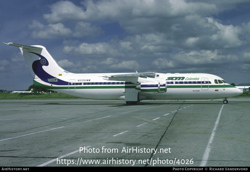 Aircraft Photo of N506MM | British Aerospace Avro 146-RJ100 | SAM - Sociedad Aeronáutica de Medellín | AirHistory.net #4026