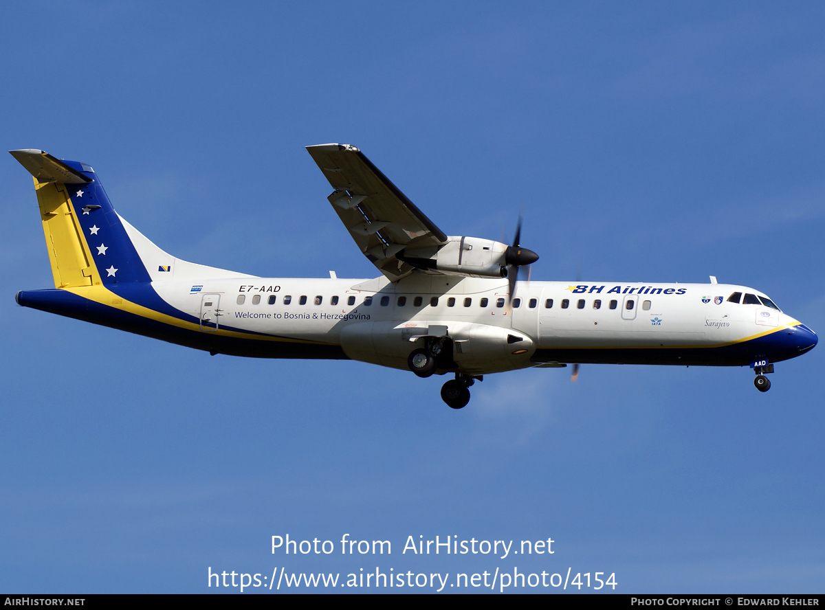 Aircraft Photo of E7-AAD | ATR ATR-72-212 | B & H Airlines | AirHistory.net #4154