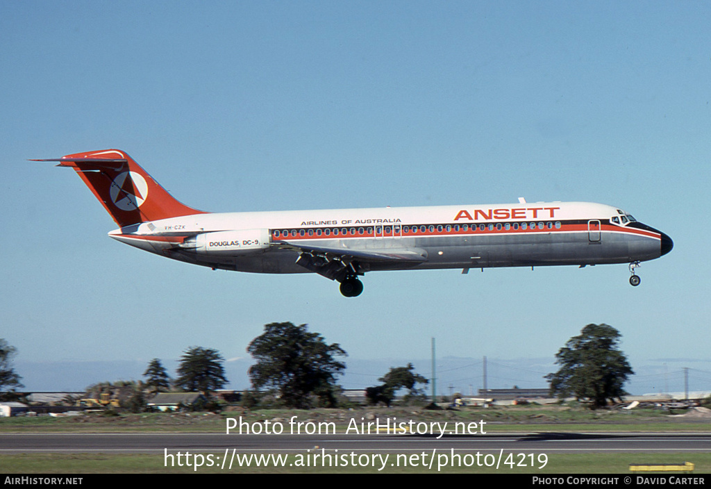 Aircraft Photo of VH-CZK | McDonnell Douglas DC-9-31 | Ansett Airlines of Australia | AirHistory.net #4219