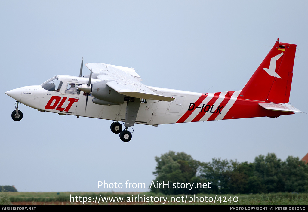 Aircraft Photo of D-IOLK | Britten-Norman BN-2B-26 Islander | OLT - Ostfriesische Lufttransport | AirHistory.net #4240