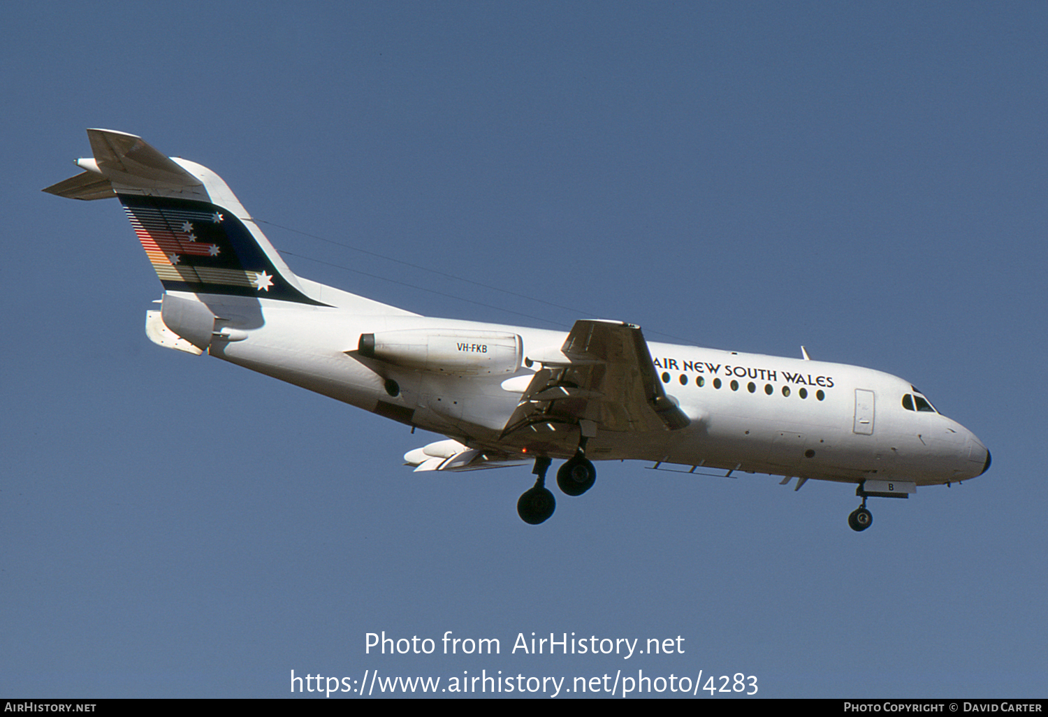 Aircraft Photo of VH-FKB | Fokker F28-1000 Fellowship | Air New South Wales | AirHistory.net #4283