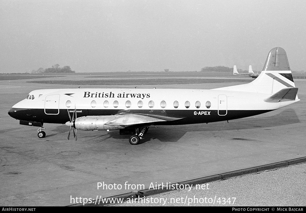 Aircraft Photo of G-APEX | Vickers 806 Viscount | British Airways | AirHistory.net #4347