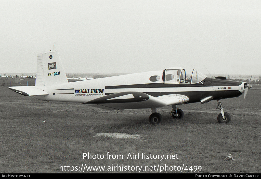 Aircraft Photo of VH-DCM | Fletcher FU-24A Mk.II | Rosedale Station | AirHistory.net #4499