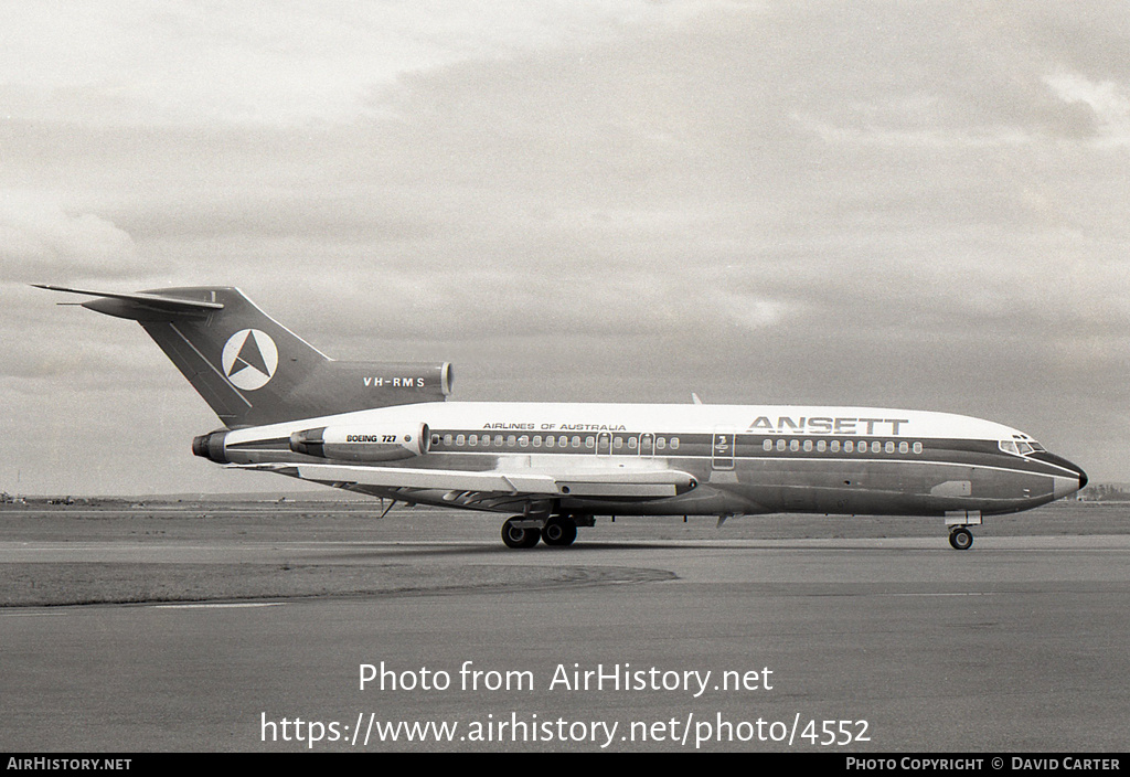 Aircraft Photo of VH-RMS | Boeing 727-77C | Ansett Airlines of Australia | AirHistory.net #4552