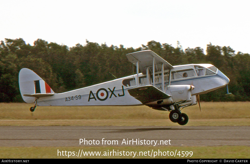 Aircraft Photo of VH-AQU / A34-59 | De Havilland D.H. 84 Dragon 2 | Australia - Air Force | AirHistory.net #4599