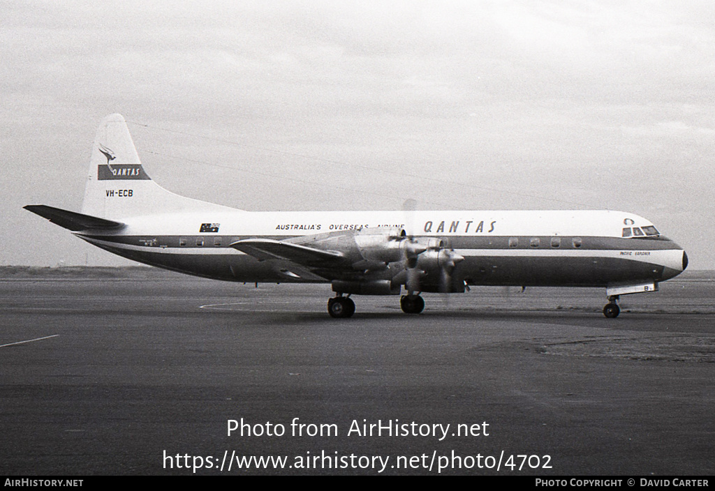 Aircraft Photo of VH-ECB | Lockheed L-188C Electra | Qantas | AirHistory.net #4702