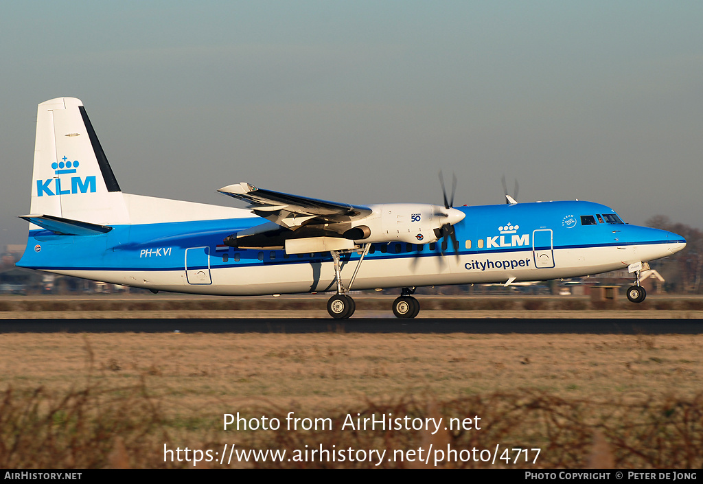 Aircraft Photo of PH-KVI | Fokker 50 | KLM Cityhopper | AirHistory.net #4717
