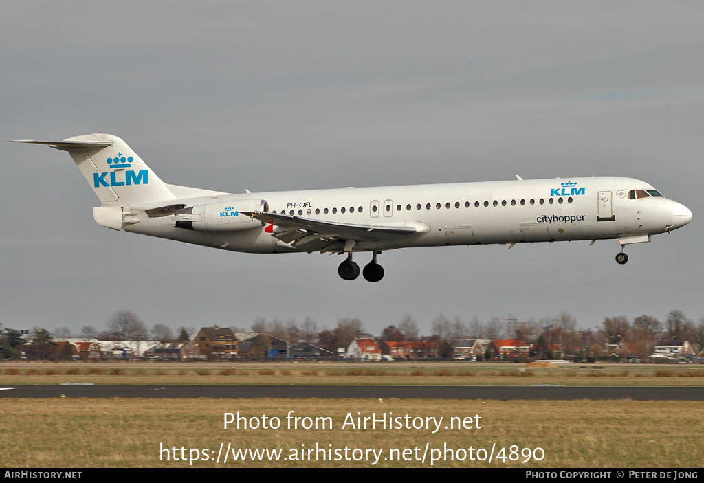 Aircraft Photo of PH-OFL | Fokker 100 (F28-0100) | KLM Cityhopper | AirHistory.net #4890