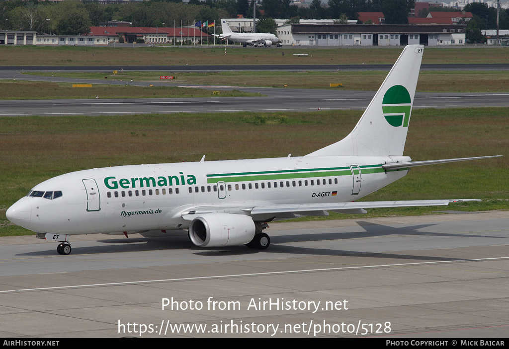 Aircraft Photo of D-AGET | Boeing 737-75B | Germania | AirHistory.net #5128