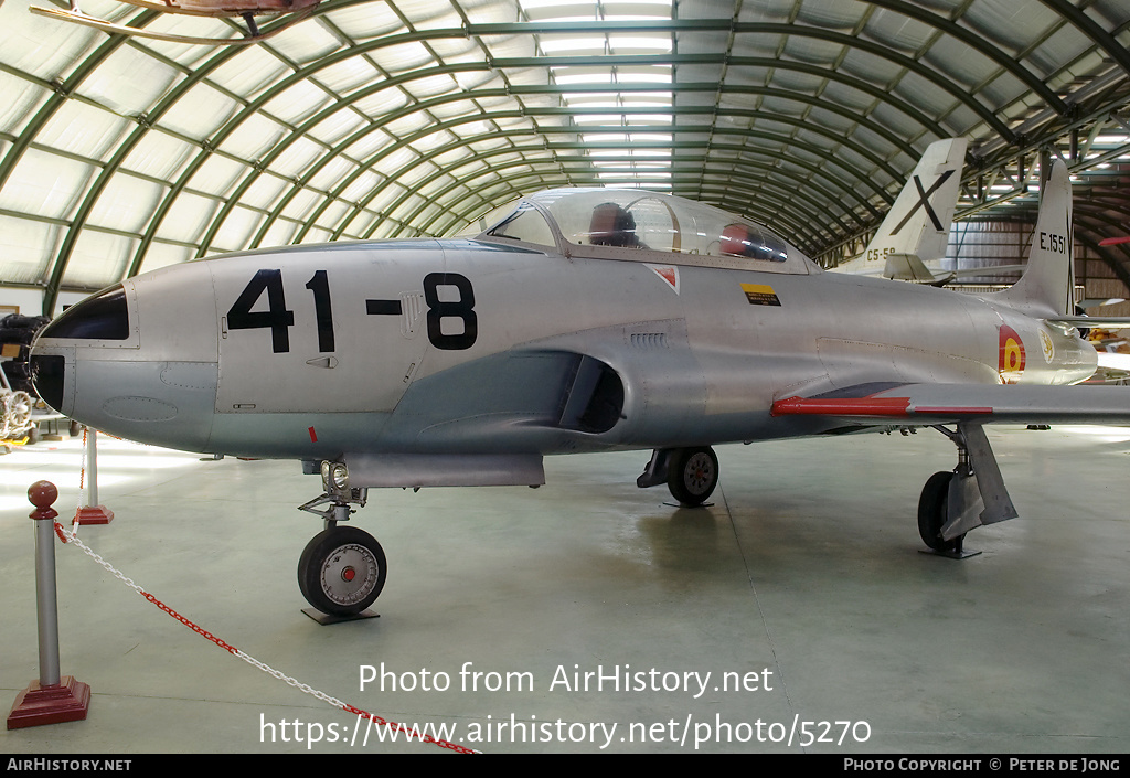 Aircraft Photo of E.15-51 | Lockheed T-33A | Spain - Air Force | AirHistory.net #5270