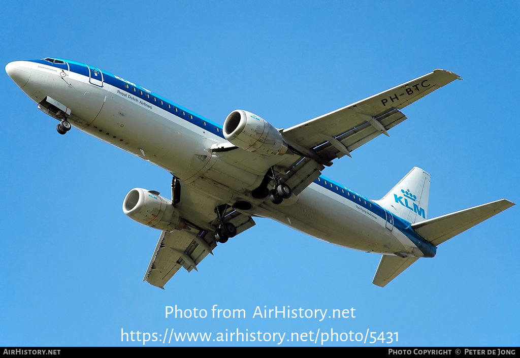 Aircraft Photo of PH-BTC | Boeing 737-406 | KLM - Royal Dutch Airlines | AirHistory.net #5431