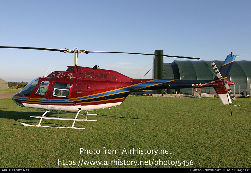 Aircraft Photo of G-STER | Bell 206B JetRanger II | AirHistory.net #5456