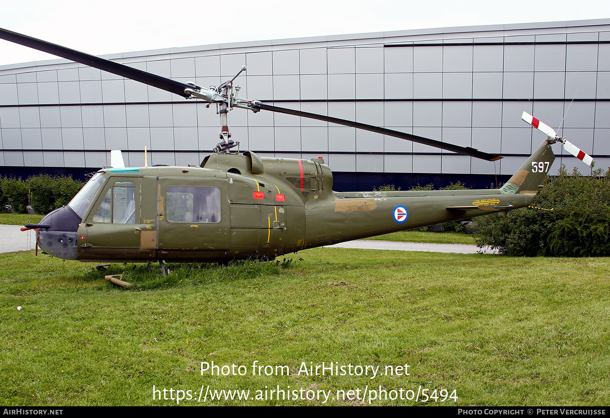 Aircraft Photo of 597 | Bell UH-1B Iroquois | Norway - Air Force | AirHistory.net #5494