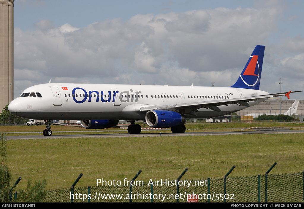 Aircraft Photo of TC-ONJ | Airbus A321-131 | Onur Air | AirHistory.net #5502