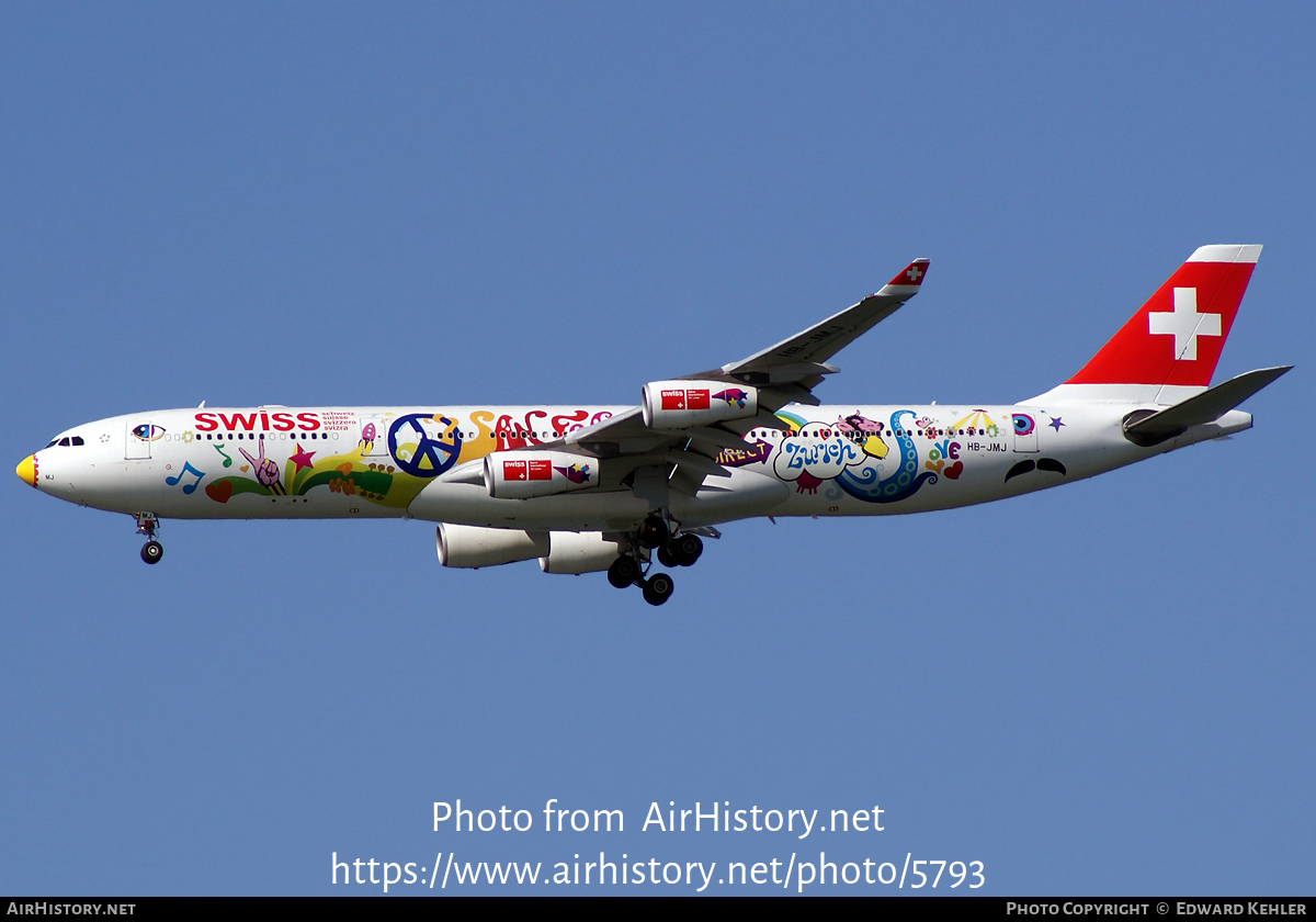 Aircraft Photo of HB-JMJ | Airbus A340-313 | Swiss International Air Lines | AirHistory.net #5793