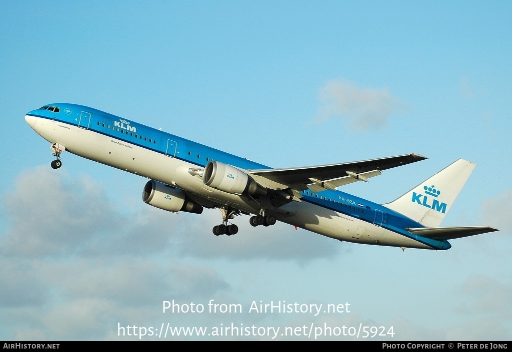 Aircraft Photo of PH-BZK | Boeing 767-306/ER | KLM - Royal Dutch Airlines | AirHistory.net #5924