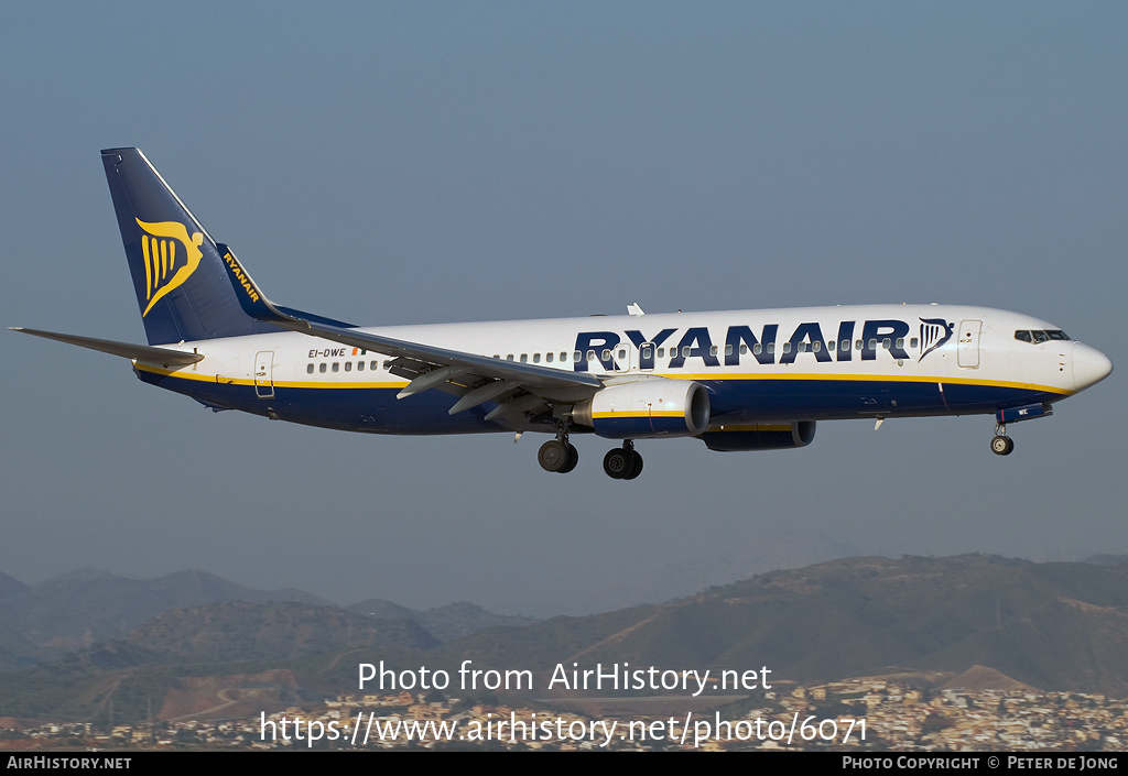 Aircraft Photo of EI-DWE | Boeing 737-8AS | Ryanair | AirHistory.net #6071