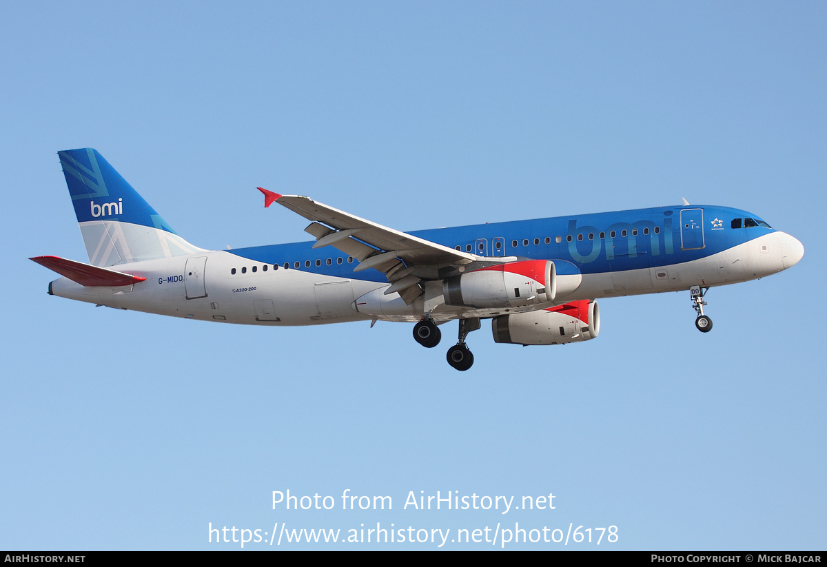 Aircraft Photo of G-MIDO | Airbus A320-232 | BMI - British Midland ...