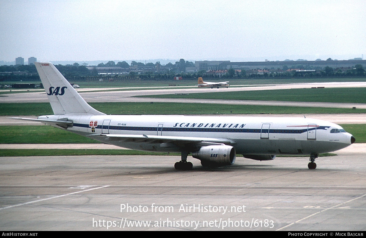 Aircraft Photo of OY-KAA | Airbus A300B2-320 | Scandinavian Airlines - SAS | AirHistory.net #6183