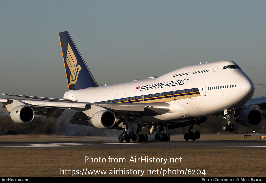 Aircraft Photo of 9V-SPO | Boeing 747-412 | Singapore Airlines | AirHistory.net #6204