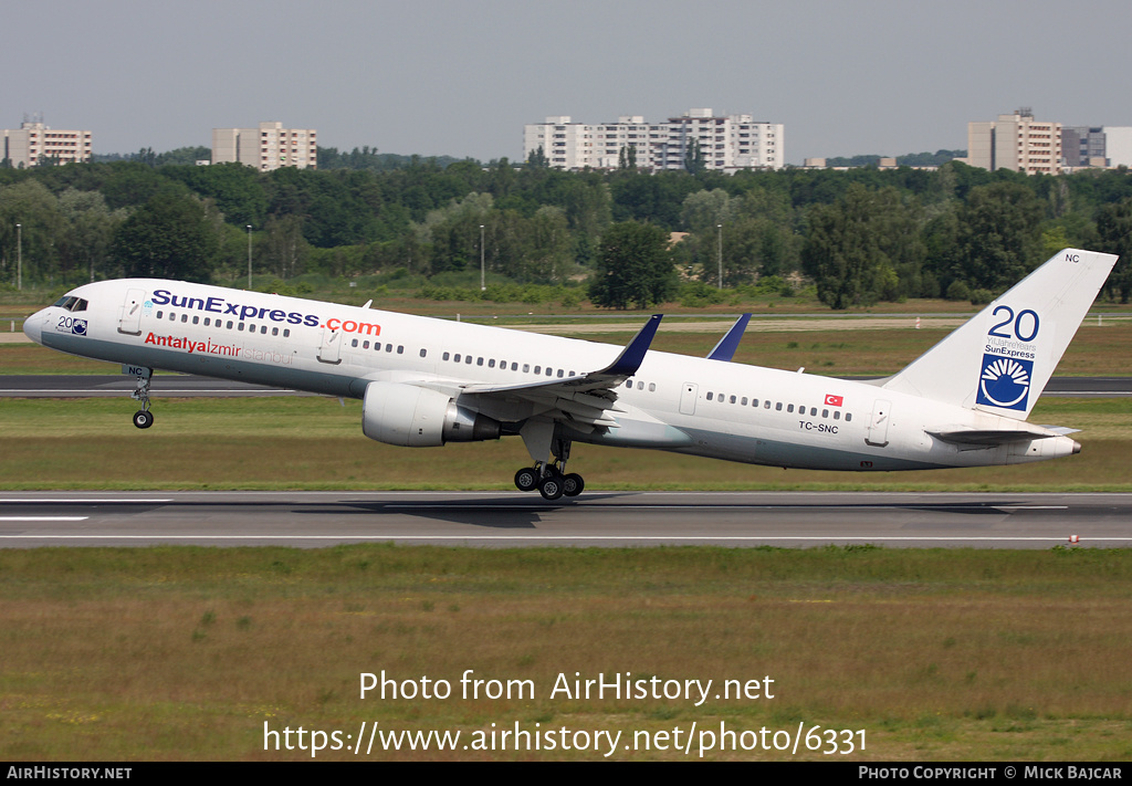 Aircraft Photo of TC-SNC | Boeing 757-2Q8 | SunExpress | AirHistory.net #6331