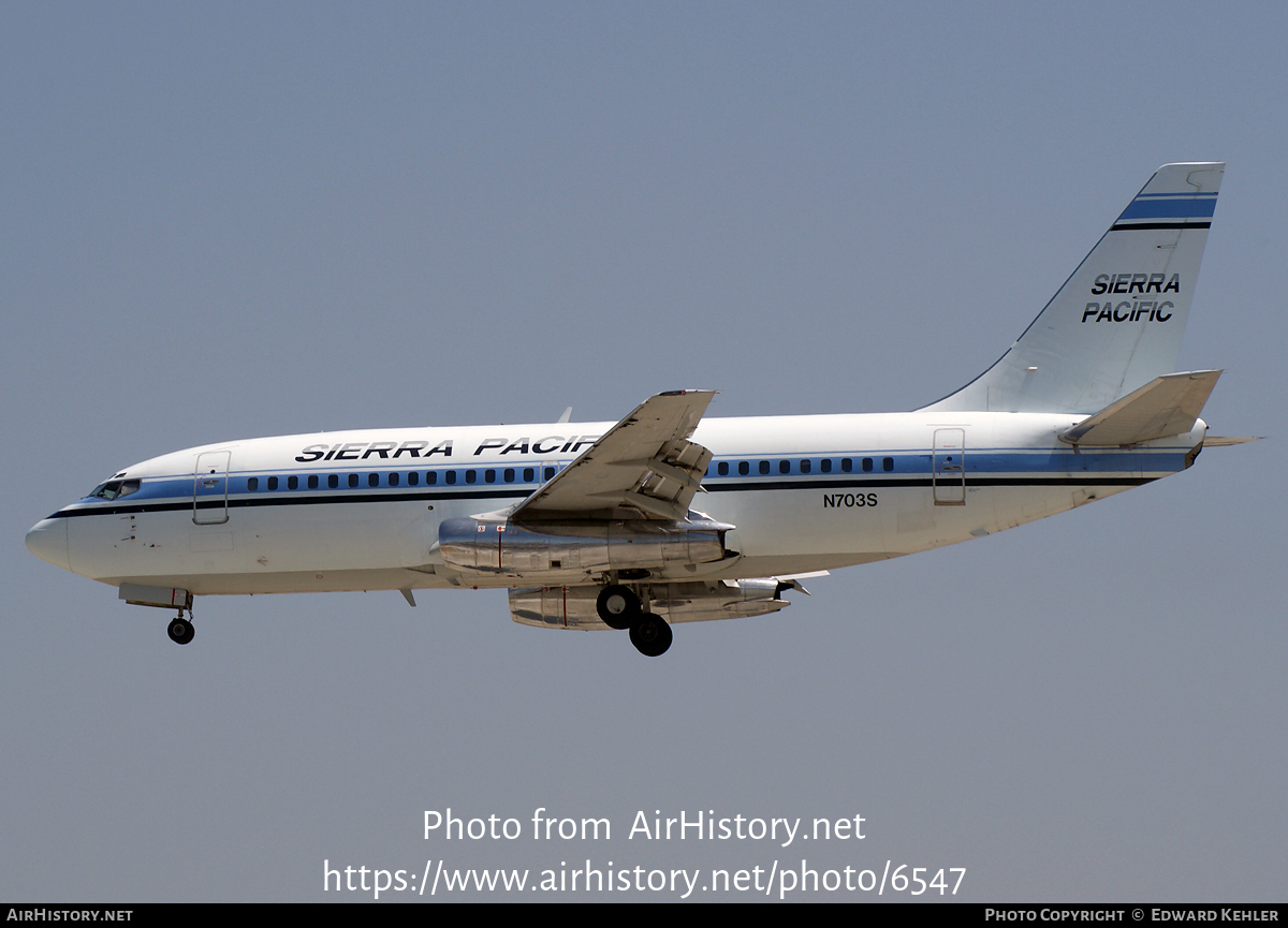 Aircraft Photo of N703S | Boeing 737-2T4/Adv | Sierra Pacific Airlines | AirHistory.net #6547