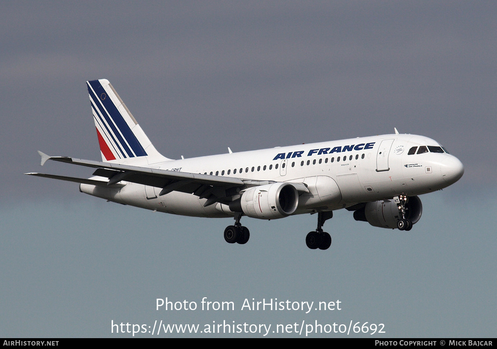 Aircraft Photo of F-GRHT | Airbus A319-111 | Air France | AirHistory.net #6692