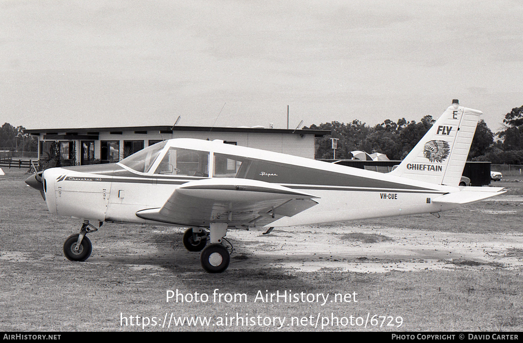 Aircraft Photo of VH-CUE | Piper PA-28-140 Cherokee | Chieftain Aviation | AirHistory.net #6729