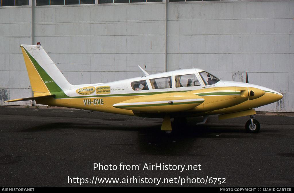 Aircraft Photo of VH-CVE | Piper PA-30-160 Twin Comanche B | Boles Transport | AirHistory.net #6752