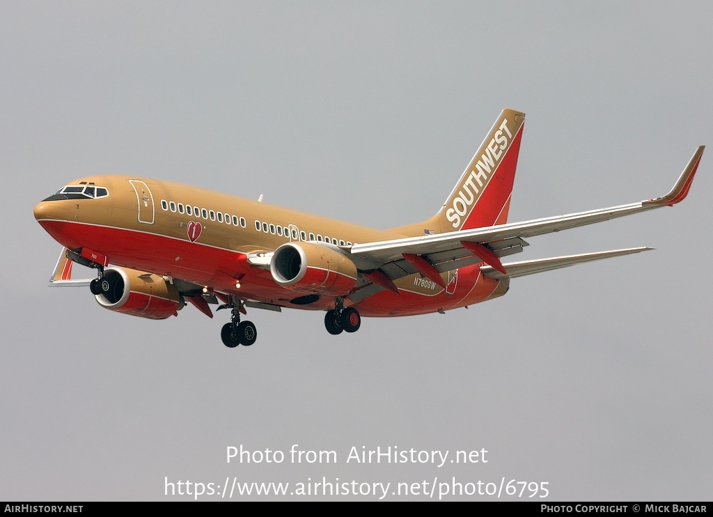 Aircraft Photo of N780SW | Boeing 737-7H4 | Southwest Airlines | AirHistory.net #6795