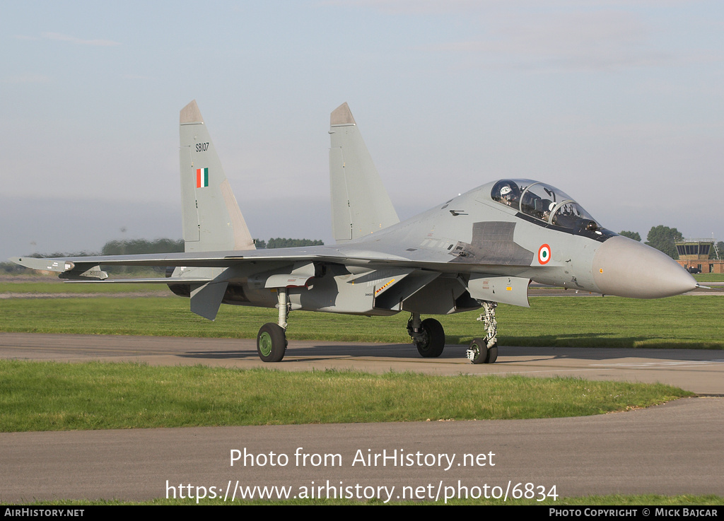 Aircraft Photo of SB107 | Sukhoi Su-30MKI | India - Air Force | AirHistory.net #6834