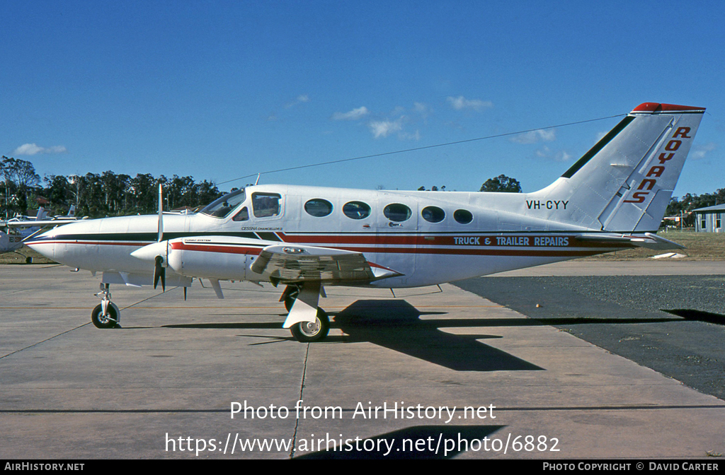 Aircraft Photo of VH-CYY | Cessna 414A Chancellor | Royans Truck and Trailer Repairs | AirHistory.net #6882