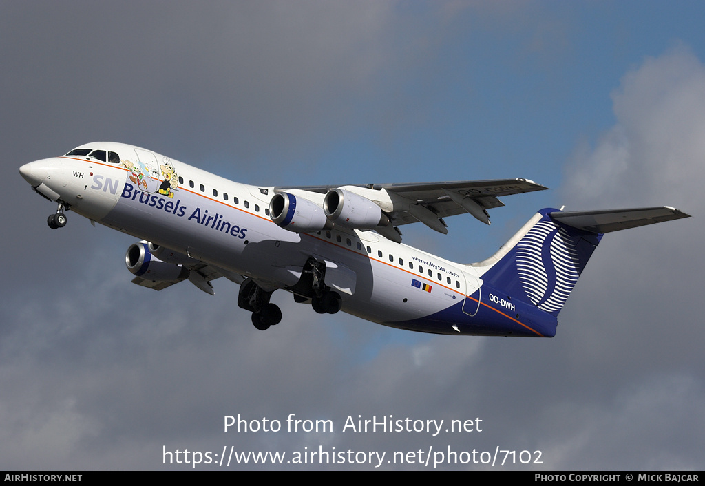 Aircraft Photo of OO-DWH | British Aerospace Avro 146-RJ100 | SN Brussels Airlines | AirHistory.net #7102