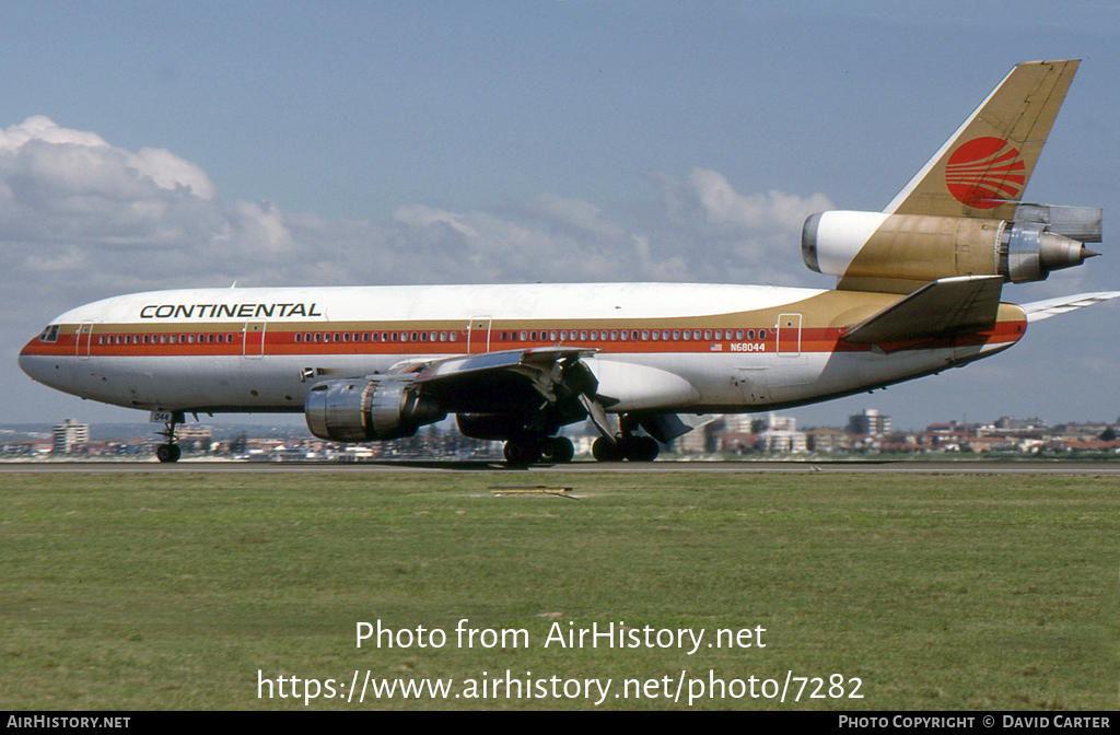 Aircraft Photo of N68044 | McDonnell Douglas DC-10-10 | Continental Airlines | AirHistory.net #7282