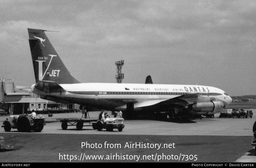 Aircraft Photo of VH-EBB | Boeing 707-138B | Qantas | AirHistory.net #7305