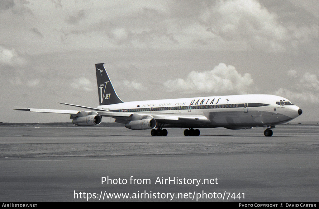 Aircraft Photo of VH-EBW | Boeing 707-338C | Qantas | AirHistory.net #7441