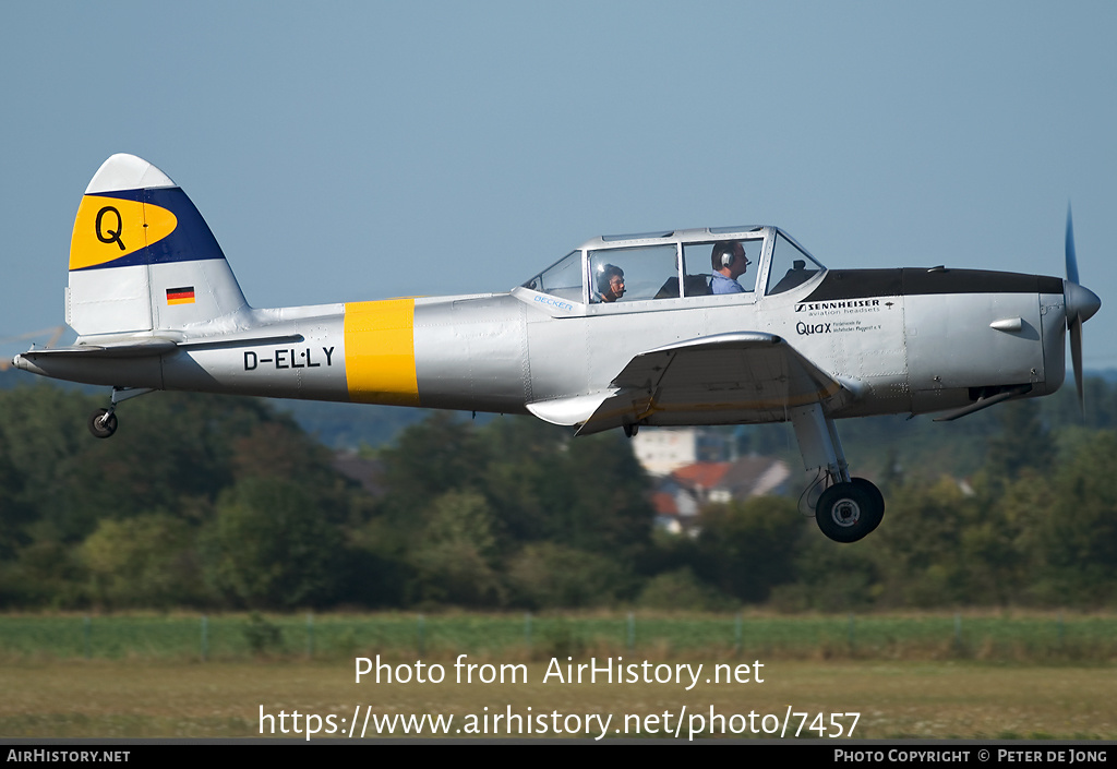 Aircraft Photo of D-ELLY | De Havilland DHC-1 Chipmunk Mk22 | Quax | AirHistory.net #7457