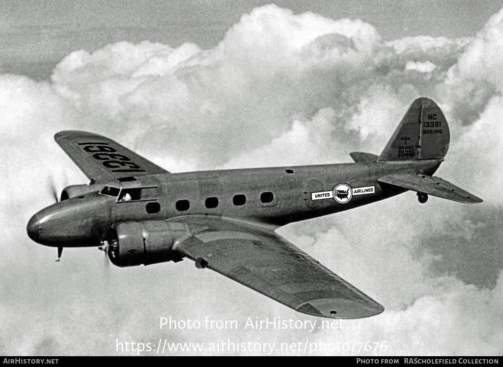 Aircraft Photo of NC13361 | Boeing 247D | United Air Lines | AirHistory ...